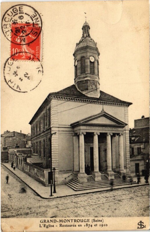 Carte postale ancienne Montrouge Eglise à Montrouge