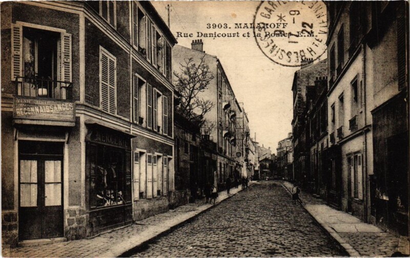 Carte postale ancienne Malakoff Rue Danicourt à Malakoff