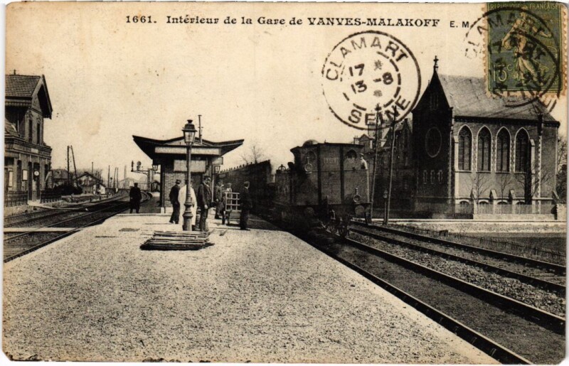 Carte postale ancienne Malakoff Interieur de la Gare de Vanves-Malakoff à Malakoff