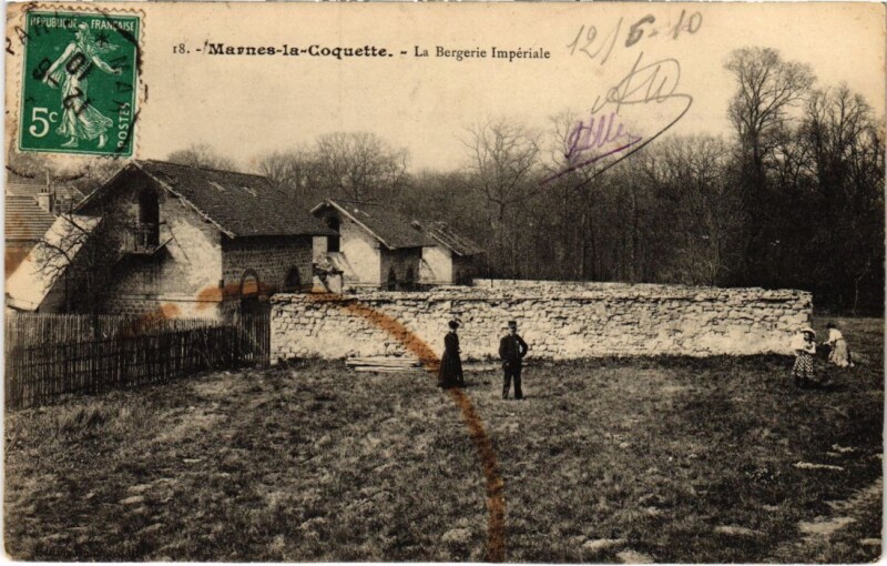 Carte postale ancienne Marnes la Coquette La Bergerie Imperiale à Marnes-la-Coquette