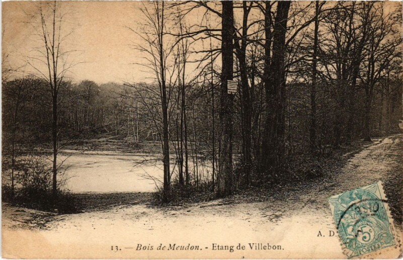 Carte postale ancienne Meudon Etang de Villebon à Meudon