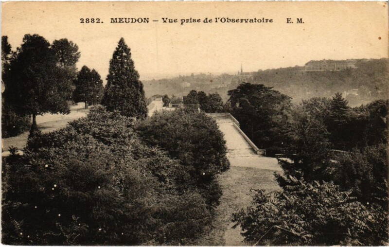 Carte postale ancienne Meudon vue prise de l'Observatoire à Meudon