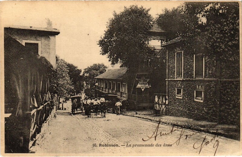 Carte postale ancienne Robinson La promenade des anes