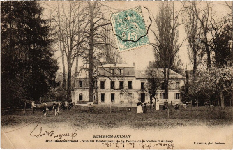 Carte postale ancienne Robinson vue du Restaurant de la Ferme