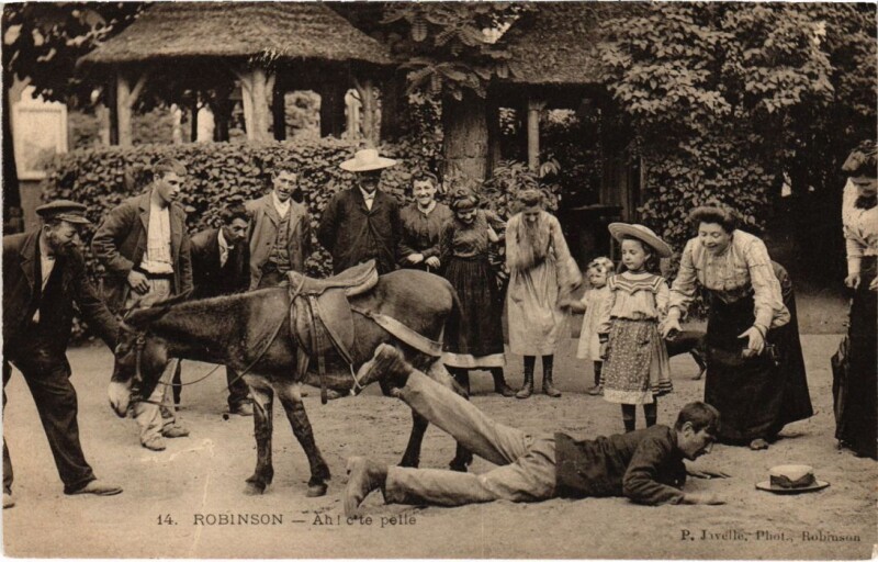 Carte postale ancienne Robinson Ah! c'te pelle