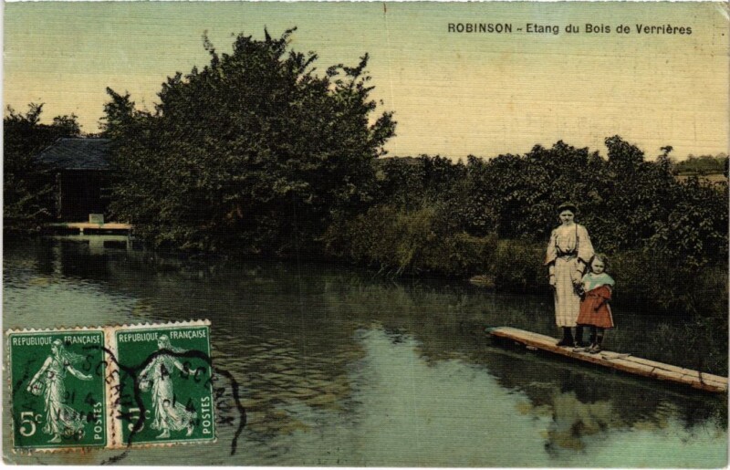 Carte postale ancienne Robinson Etang du Bois de Verrieres