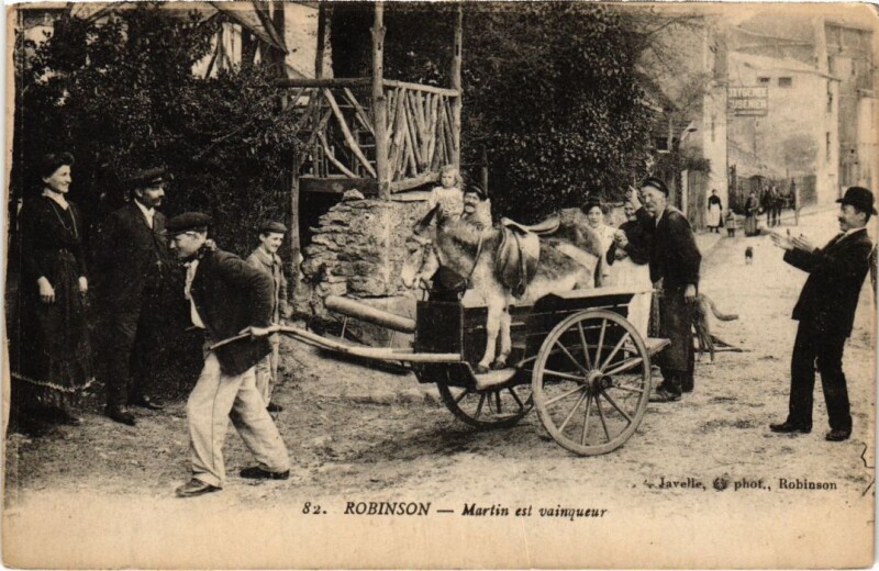 Carte postale ancienne Robinson Martin est vainqueur