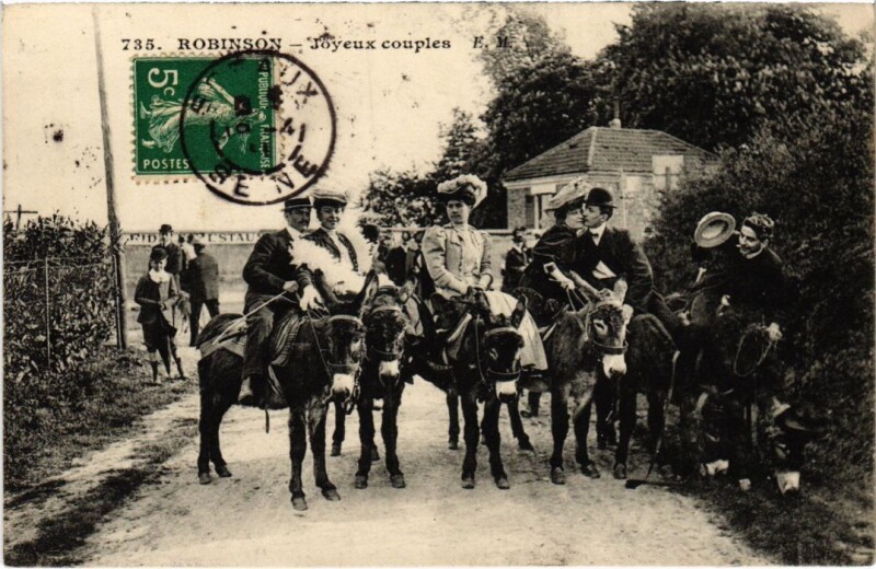 Carte postale ancienne Robinson Joyeux couples