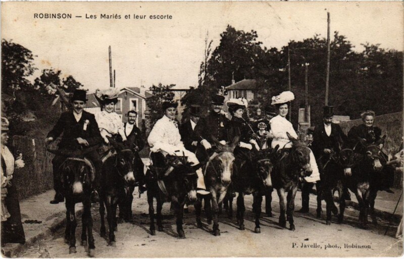 Carte postale ancienne Robinson Les Maries et leur escorte
