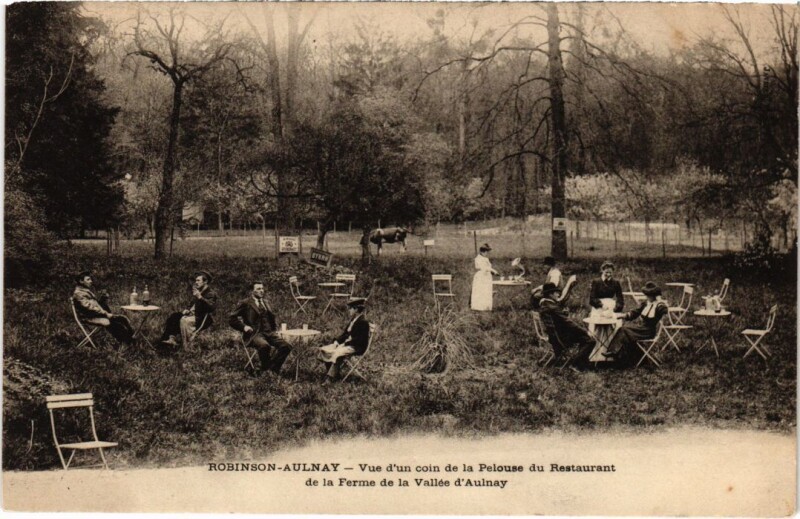 Carte postale ancienne Robinson vue d'un cois de la Pelouse du Restaurant