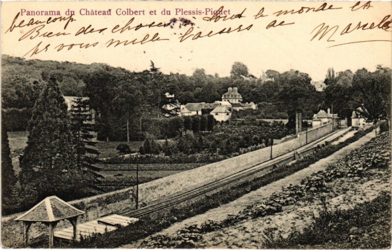 Carte postale ancienne Robinson panorama du Chateau Colbert