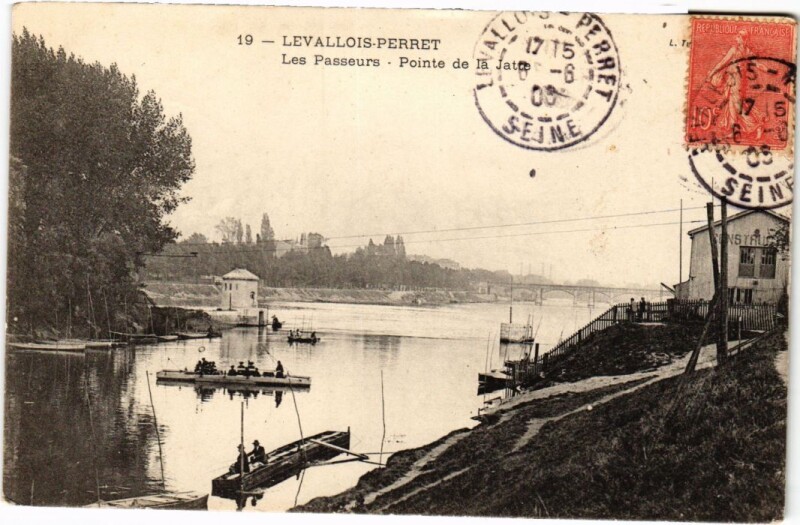 Carte postale ancienne Levallois Perret Les Pesseurs Pointe de la Jatte à Levallois-Perret
