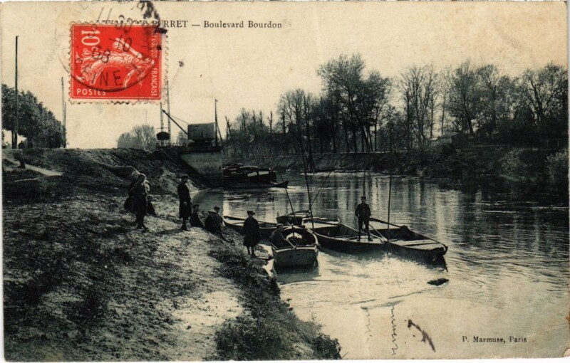Carte postale ancienne Levallois Perret Boulevard Bourdon à Levallois-Perret