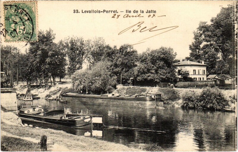 Carte postale ancienne Levallois Perret Ile de la Jatte à Levallois-Perret