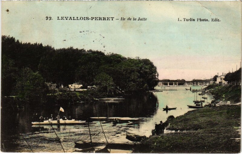 Carte postale ancienne Levallois Perret Ile de la Jatte à Levallois-Perret