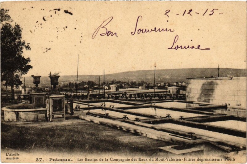 Carte postale ancienne Puteaux Les Bassins de la Compagnie à Puteaux