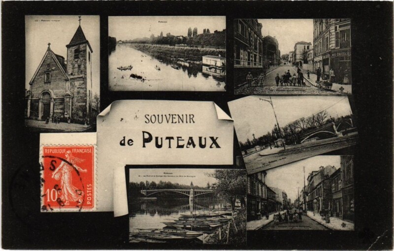 Carte postale ancienne Puteaux souvenir à Puteaux