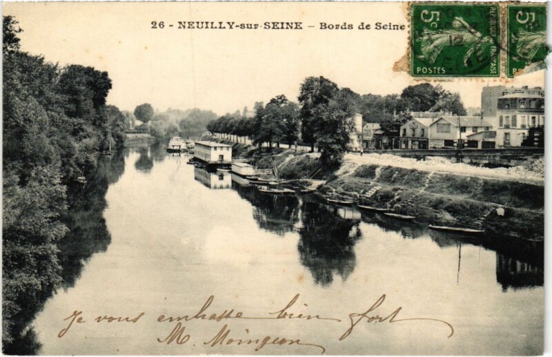 Carte postale ancienne Neuilly Bords de Seine