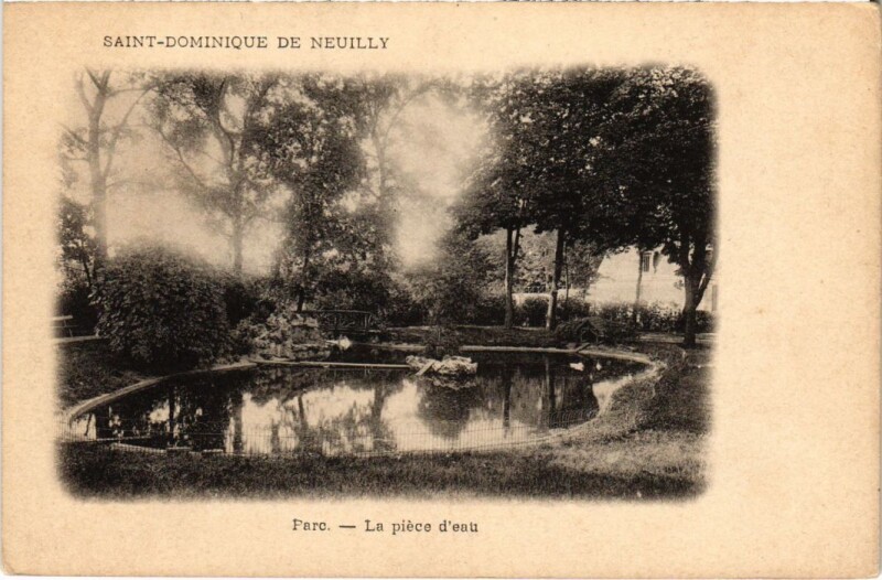 Carte postale ancienne Neuilly La piece d'eau