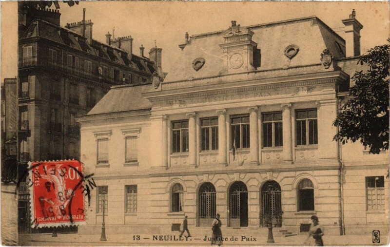 Carte postale ancienne Neuilly Justice de Paix