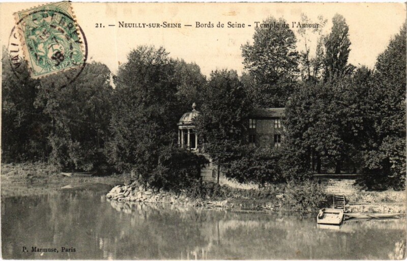 Carte postale ancienne Neuilly Bords de Seine Temple de l'Amour