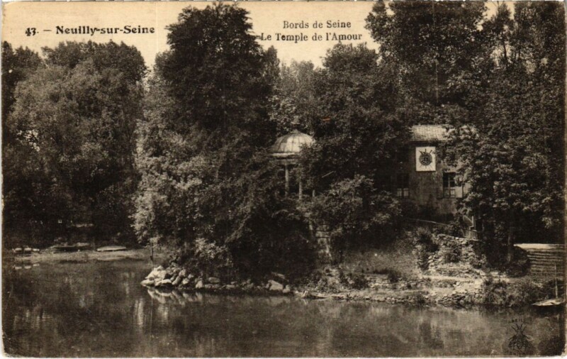 Carte postale ancienne Neuilly Bords de Seine Temple de l'Amour