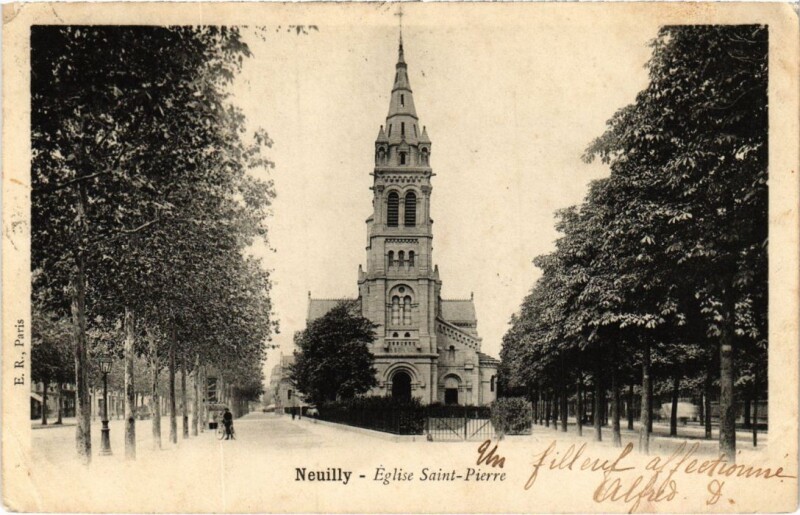 Carte postale ancienne Neuilly Eglise Saint-Pierre