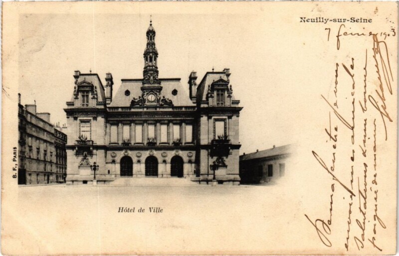 Carte postale ancienne Neuilly Hotel de Ville