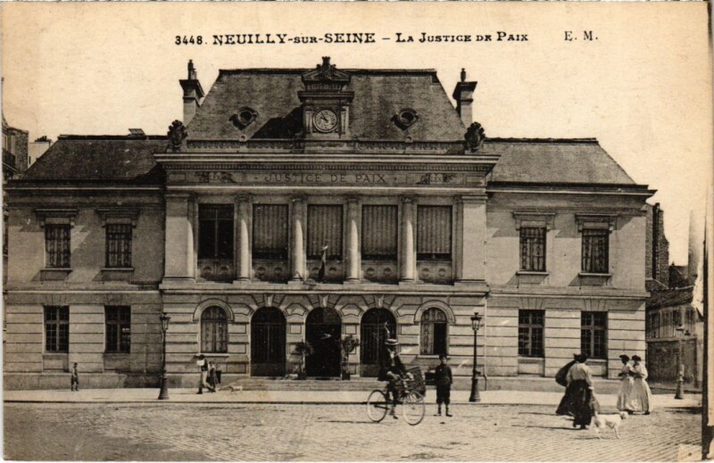 Carte postale ancienne Neuilly Justice de Paix