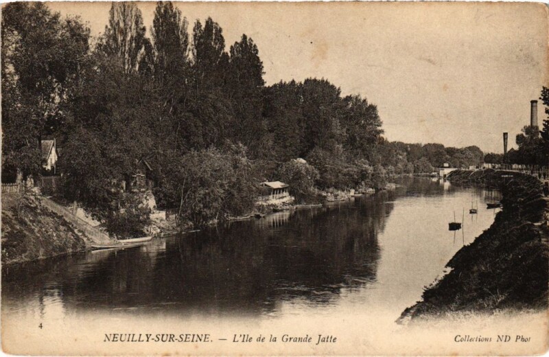 Carte postale ancienne Neuilly Ile de la Grande Jatte