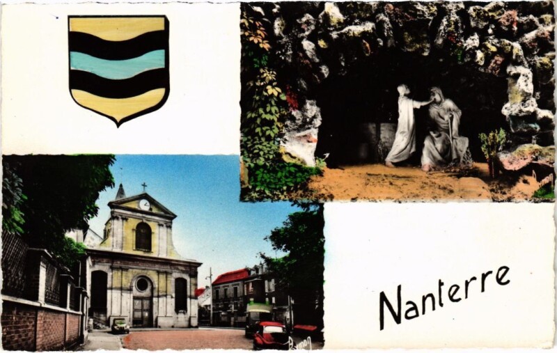Carte postale ancienne Nanterre souvenir à Nanterre