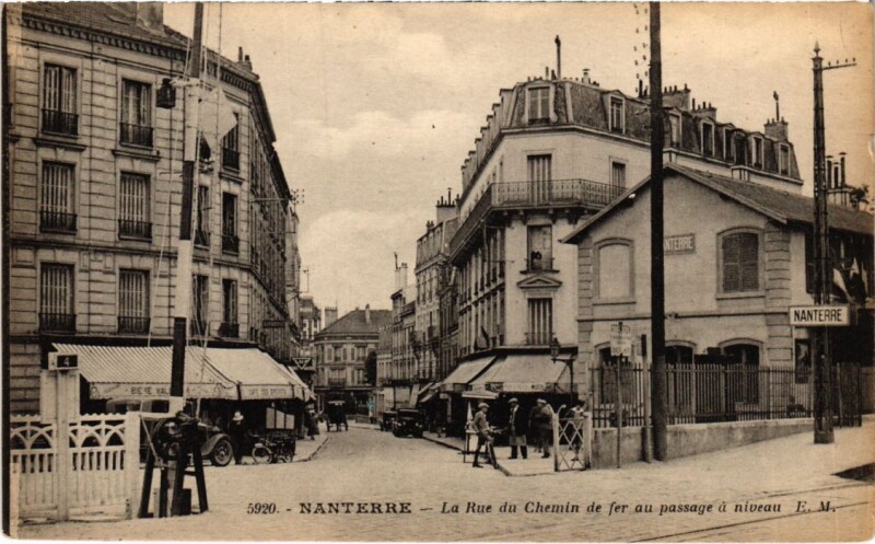 Carte postale ancienne Nanterre Rue du Chemin de fer à Nanterre