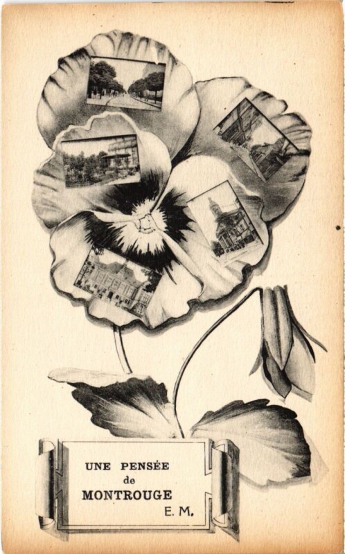 Carte postale ancienne Montrouge souvenir à Montrouge