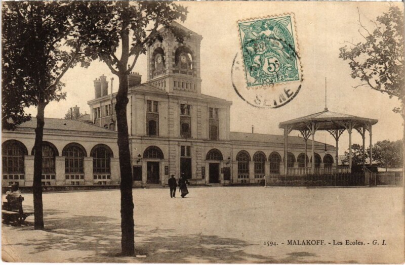 Carte postale ancienne Malakoff Les Ecoles à Malakoff