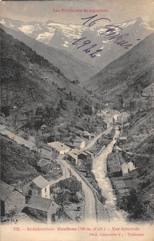 Carte postale ancienne Couflens Vue Generale à Couflens