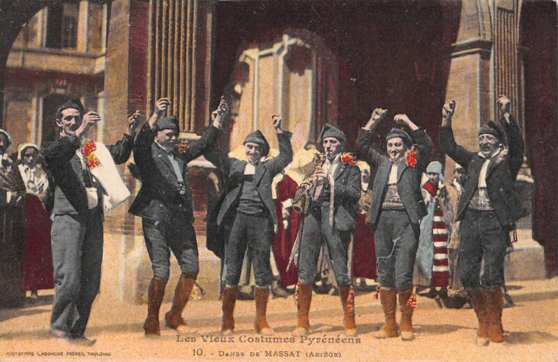 Carte postale ancienne Ariege Danse De Massat à Massat