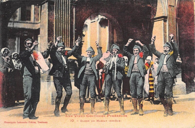 Carte postale ancienne Danse De Massat Ariege à Massat