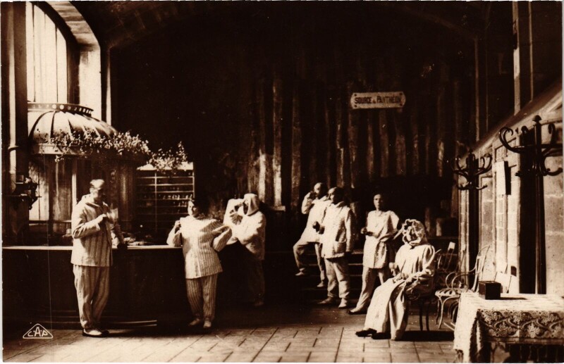 Carte postale ancienne Le Mont-Dore Sources des Chanteurs et du Pantheon à Mont-Dore