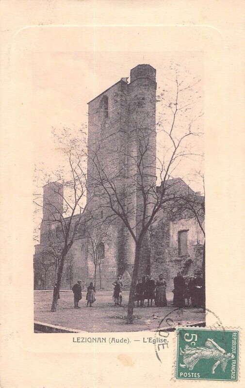 Carte postale ancienne Lezignan Eglise