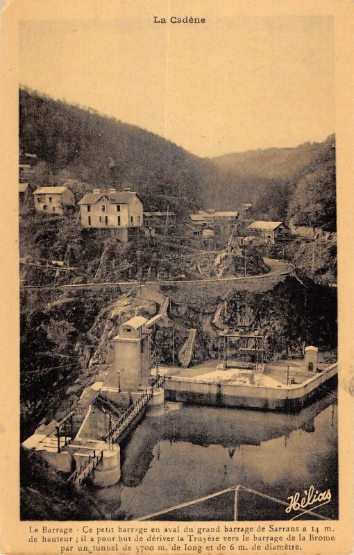 Carte postale ancienne La Cadene Le Barrage