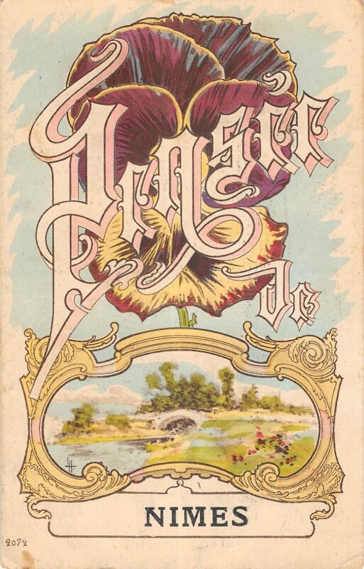 Carte postale ancienne Pensee De Nimes