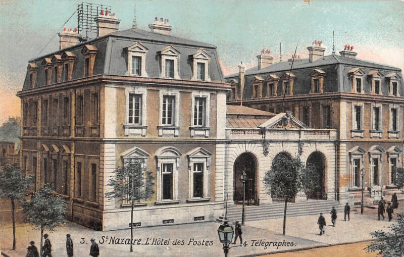 Carte postale ancienne Saint Nazaire Hotel Des Postes Et Telegraphes à Saint-Nazaire
