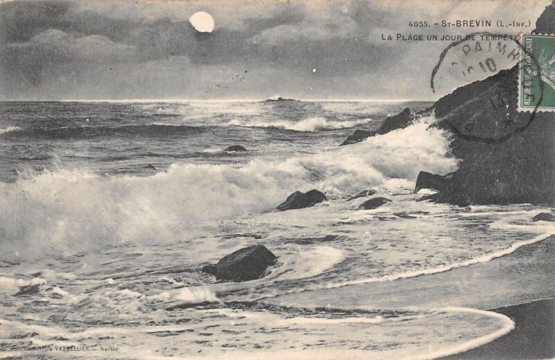 Carte postale ancienne Saint Brevin La Plage Un Jour De Tempete
