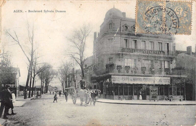 Carte postale ancienne Agen Boulevard Sylvaire Dumon