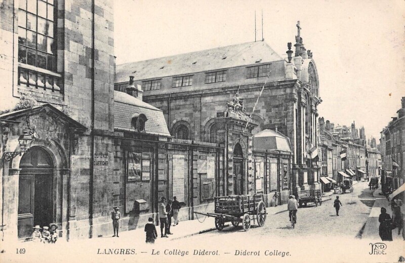 Carte postale ancienne Langres College Diderot à Langres