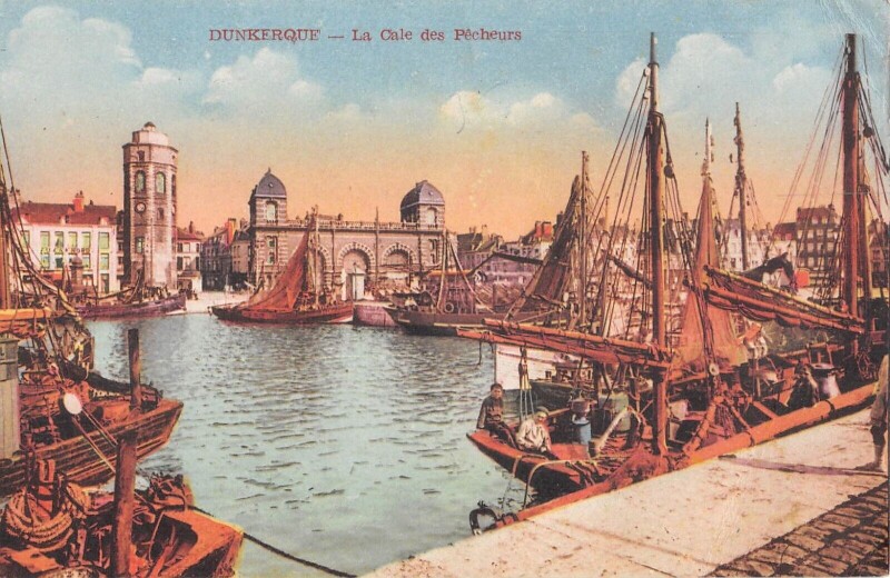 Carte postale ancienne Dunkerque La Cale Des Pecheurs à Dunkerque