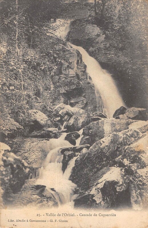 Carte postale ancienne Vallee De L'Orbiel Cascade De Cupservies