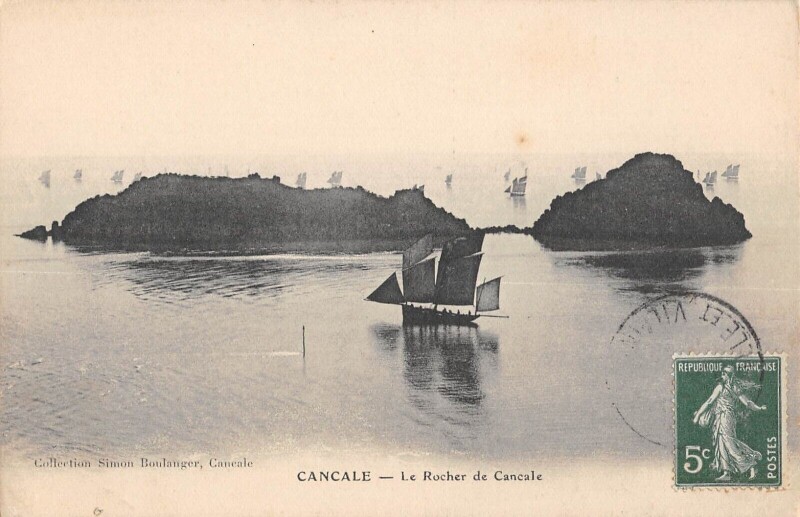 Carte postale ancienne Cancale Le Rocher De Cancale à Cancale