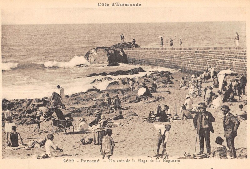 Carte postale ancienne Parame Un Coin De Plage De La Hoguette