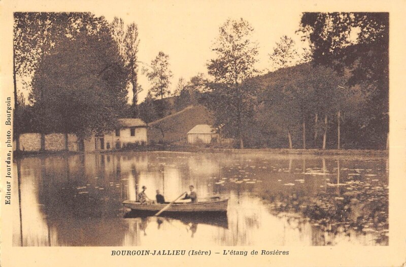Carte postale ancienne L'étang de Rosières à Bourgoin-Jallieu